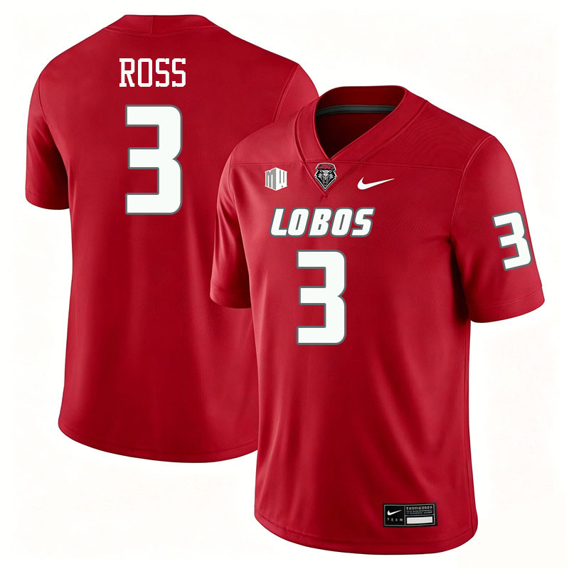 New Mexico Lobos #3 D'Angelo Ross College Football Jerseys,Uniforms-Red
